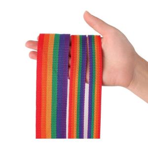 2cm 5cm Rainbow Webbing 0.5mm Thickness Woven Polypropylene Webbing