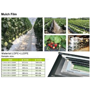 Mulch film,plant protect sleeve film w/hole,air-breath mulch film,silver,black,