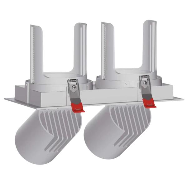 Buy 3000LM 18W*2 LED Grille Spotlight 20W Adjustable Ceiling Light at wholesale prices