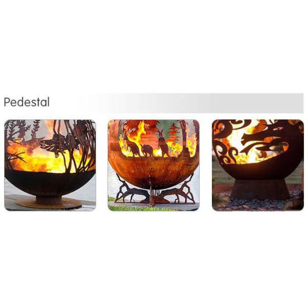 Handmade Corten Steel Fire Pit Balls Custom Design Fire Pit Balls