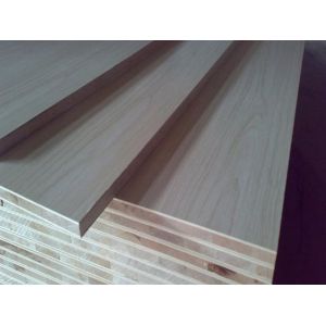 E0 Grade Laminated Wood Blocks , Decorative Hot Press Hardwood Block Board