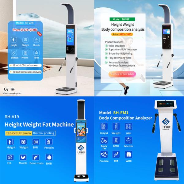 Height Weight Body Composition Analyzer Protein Balance for Spa