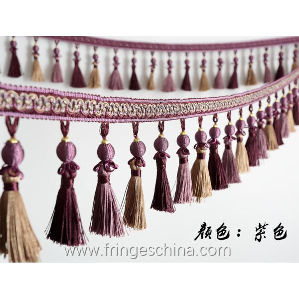 Handmade fashionable chain beads lace tassels fringes for curtain/sofa/pillow/stage decoration