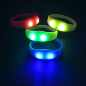 LED Pulse Remote Control Radio Controlled Silicone Wristband Sound Motion