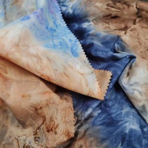 Yellow Printed Microfiber Fabric 160cm Breathable 100% Polyester