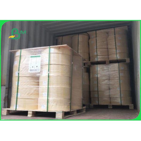 Size 14mm 60gsm white / brown waterproof karft paper for straw wood pulp roll