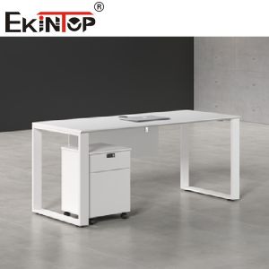White Office Cubicle Computer Workstation Furniture 5 Years Warranty