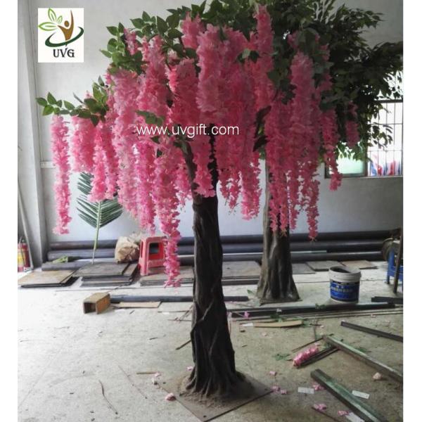 Buy UVG unique wedding ideas decorative small artificial wisteria blossom indoor silk trees for sale WIS019 at wholesale prices