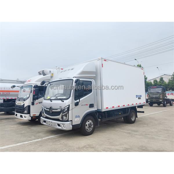 China Foton Brand 4x2 5ton Camion Refrigerado Meat Delivery Refrigerator Van Truck