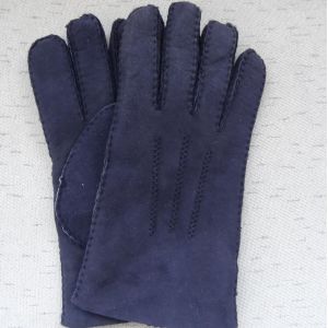 Winter Natural New Zealand Curly Slink Lamb Fur Men Gloves
