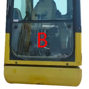 Front Down Komatsu Excavator Glass Replacement Tempered Digger Glass