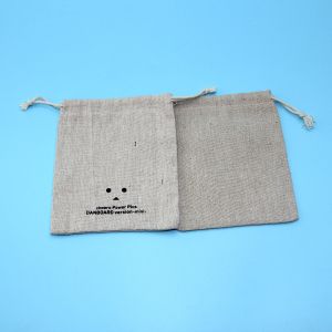 Silk Printing Cotton Rope Linen Jute Drawstring Bag