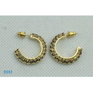 Fashion gold plated zirconia stud earring in 2012