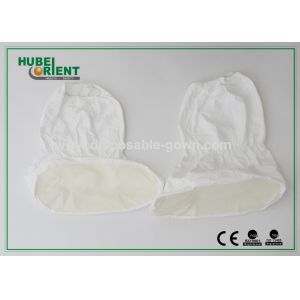 Durable White Disposable Tyvek Boot Cover , Shoe Protector Booties