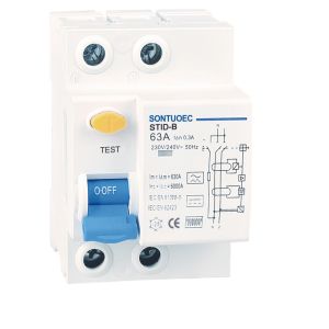 Using recharge station or solar device B model RCCB 2P 4 Pole Residual Current