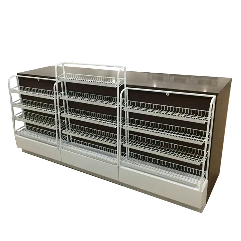 Customization Supermarket Register Counter Eco Friendly Cashier Counter
