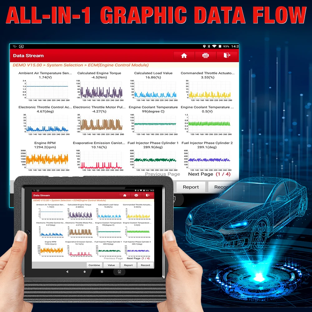 2024 Elite X431 V V4.0 Car Full System Diagnostic Tools Auto OBD OBD2 Scanner ECU Coding 37+ Reset Active Test Free Ship