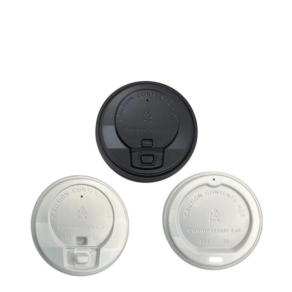 Environment Protection Biodegradable PLA Coffee Cup Lid Non Plastic Strawless