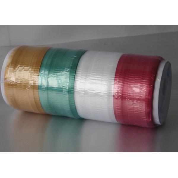 Muti - color Christmas Curling Ribbon Spool crimped PP solid ribbon 5mm * 25Y