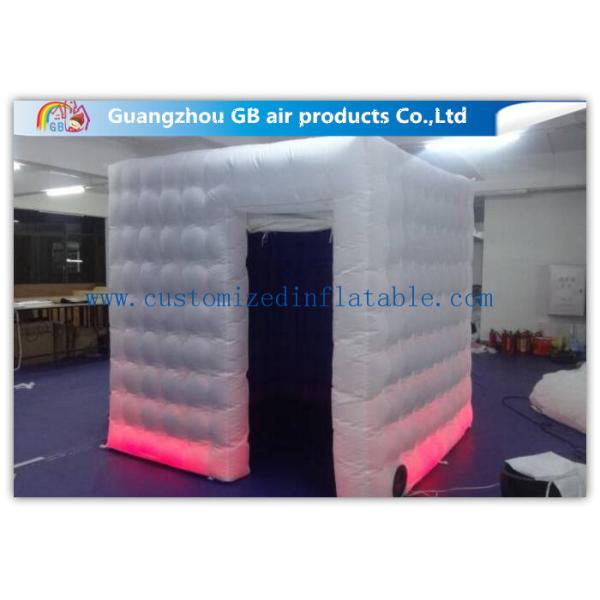 Colored Customized Inflatable Led Photo Booth Enclosure Rental With Internal