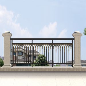 Black Security Aluminum Railing for Balcony and Stairs