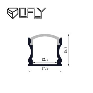 Aluminum Extrusion Profiles Surface Mounted LED Profile 17*14mm