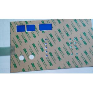 LED Backlighting Tactile Embossing Buttons Membrane Keypad with metal Domes