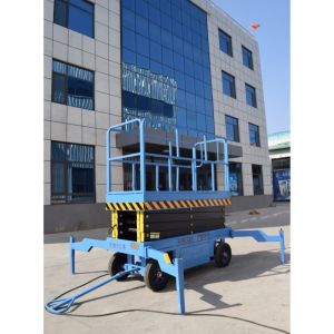 14m Portable Hydraulic Double Scissor Lift Aerial Work Platform Ladder Vertical