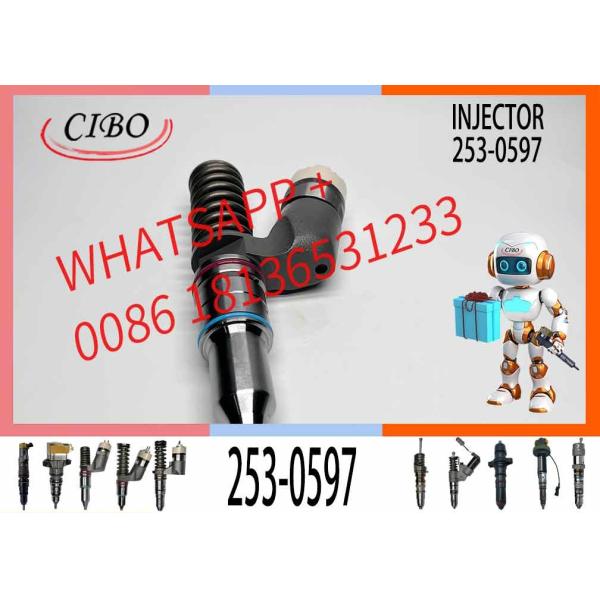 Buy Diesel Fuel Injector 235-1403 253-0597 10R-9787 10R-7228 10R-2772 10R-7231 For  C15 C18 C32 Excavator at wholesale prices