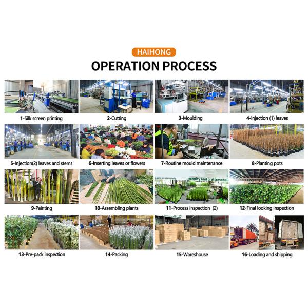 Handmade Plastic Artificial Monstera Plant Wind Resistance