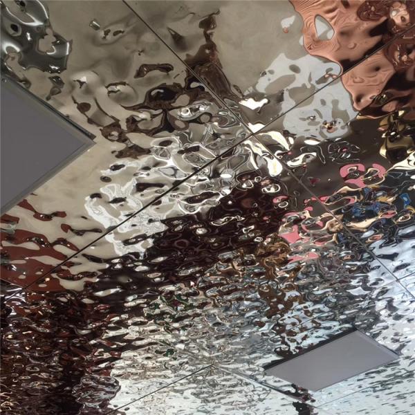 Buy Ripple Stainless Steel Sheets Gold Mirror Finish For Facade Wall Cladding  Curtain Wall Ceiling 201 304 316 at wholesale prices