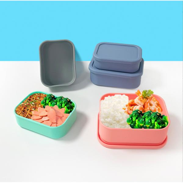 Freshness Preservation BPA Free Silicone Sealed Storage Box for Kids Silicone Bento Box