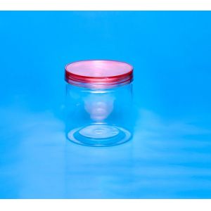 Hot Stamp Logo Plastic jars with pop up lid and screw lid