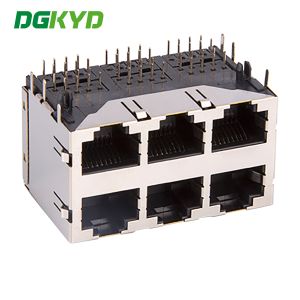 DGKYD59212388HWA1DY1A062 RJ45 multi port shielded connector without light 8P8C