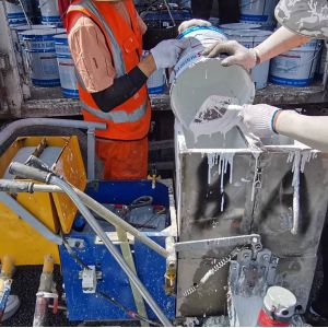 60Lx2 Two Component Road Line Striping Machine Self Dropping