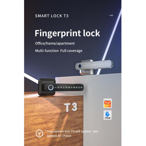 Waterproof Commercial Smart Lock ODM Biometric With Reversible Handle