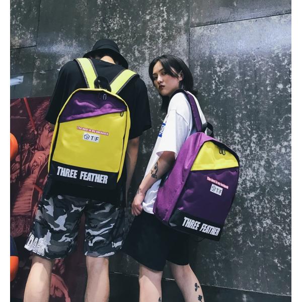 2018 summer fashion new trend outdoor backpack fashion letter printing contrasting casual backpack