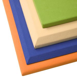 Fireproof Material Acoustic Fabric Wall Covering Red / Yellow / White