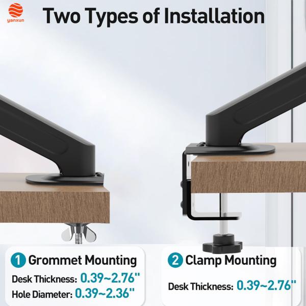 27-Inch Monitor with Articulating Arm & 1080p Webcam: Ultra-Flexible Height/Tilt/Swivel Adjustment for Ergonomic Office Setup – Crisp QHD/UHD Display