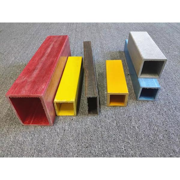 Pultrusion FRP Square Tube - High Strength lightweight Fiberglass Tube, Thermal Insulation GRP Profile