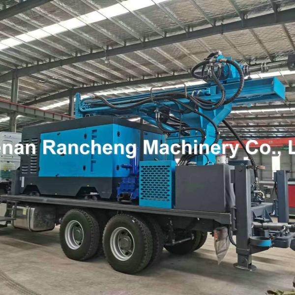 Buy Hydraulic Tricycle Mounted Water Well Drilling Rig 1.7-3.5Mpa Wind Pressure at wholesale prices