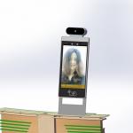 Android POE 8 Inch Monitor With Facial Recognition & Temperature Test For Pass