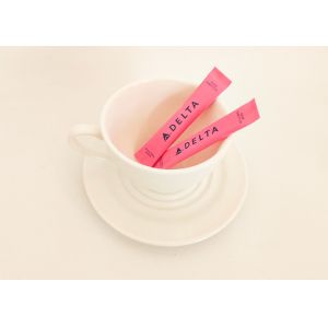 Quality Pink Paper Wrapped Sugar Stick Condiment Packets Coffee Companion for sale