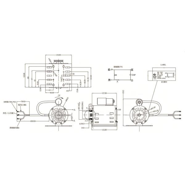 KG-9455 Electric Ac Motor For Coffee Machine 110V 50/60Hz Rated Speed 1300RPM Input Power 130W Grinder Motor