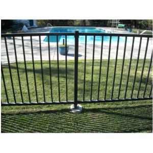 China 2 Rails Black Steel Fence Black Tubular Fencing With ISO9001 Certificate on sale