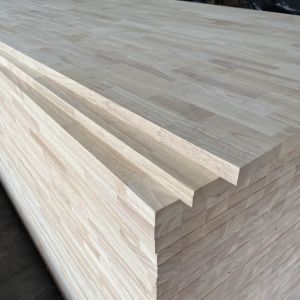 Sturdy Nontoxic Rubber Wood Finger Joint Board Smooth Edge Thickness 8-40mm