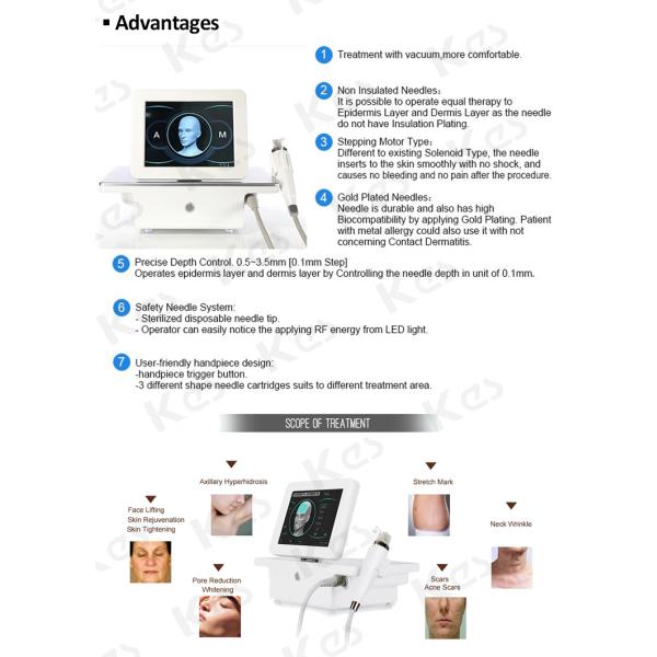 Portable 2MHz 10w Radio Frequency Microneedling Machine