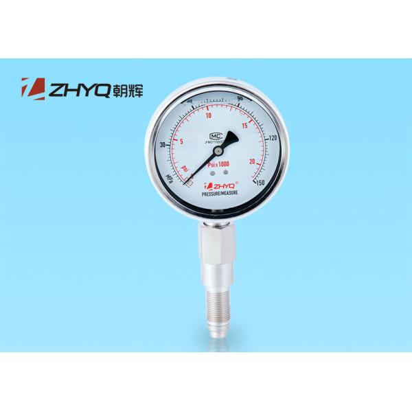 Buy Thread Connection Diaphragm Pressure Gauge Mechanical Design For Homogenizer at wholesale prices