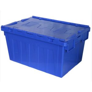 Quality Stackable Plastic Attached Lid Containers Anti Skid Bottom for sale