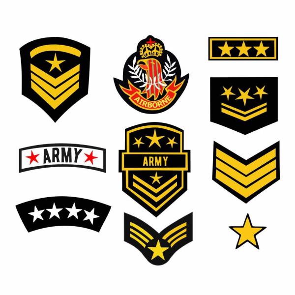 Embroidered Iron On Animal Army National Guard Patches Flower Letter